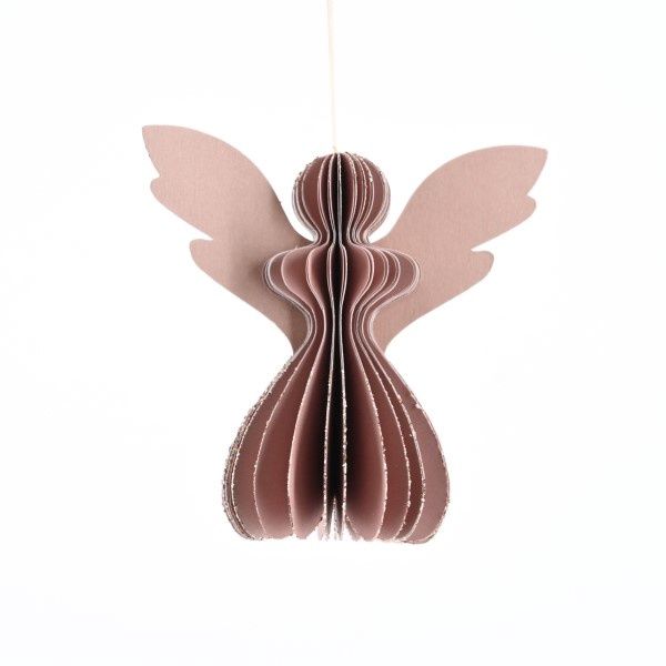 Engel papier hanger 7,5 cm · roze