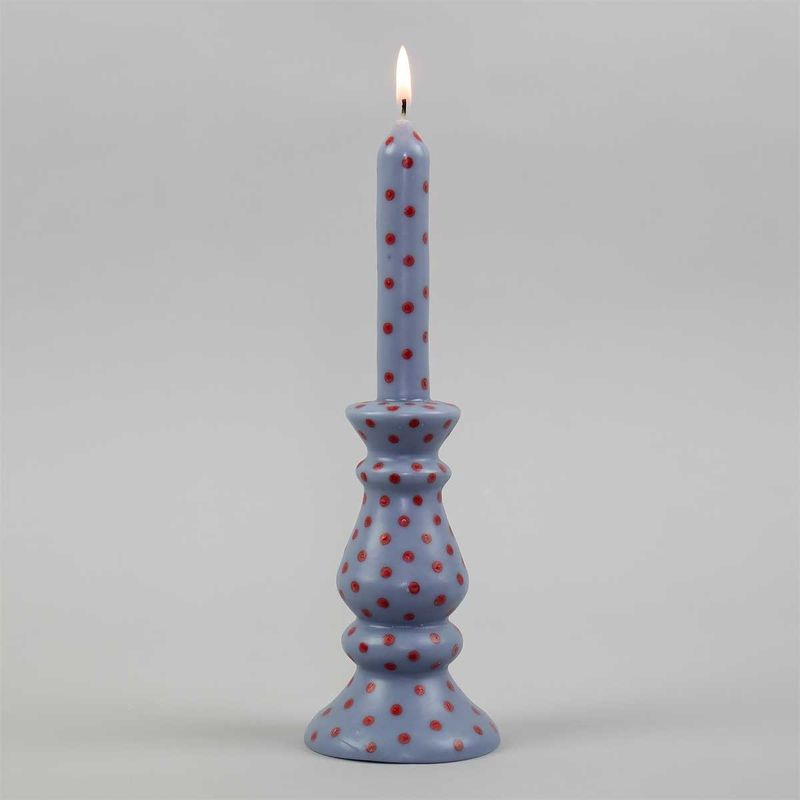 GLOW Candle · light blue/red