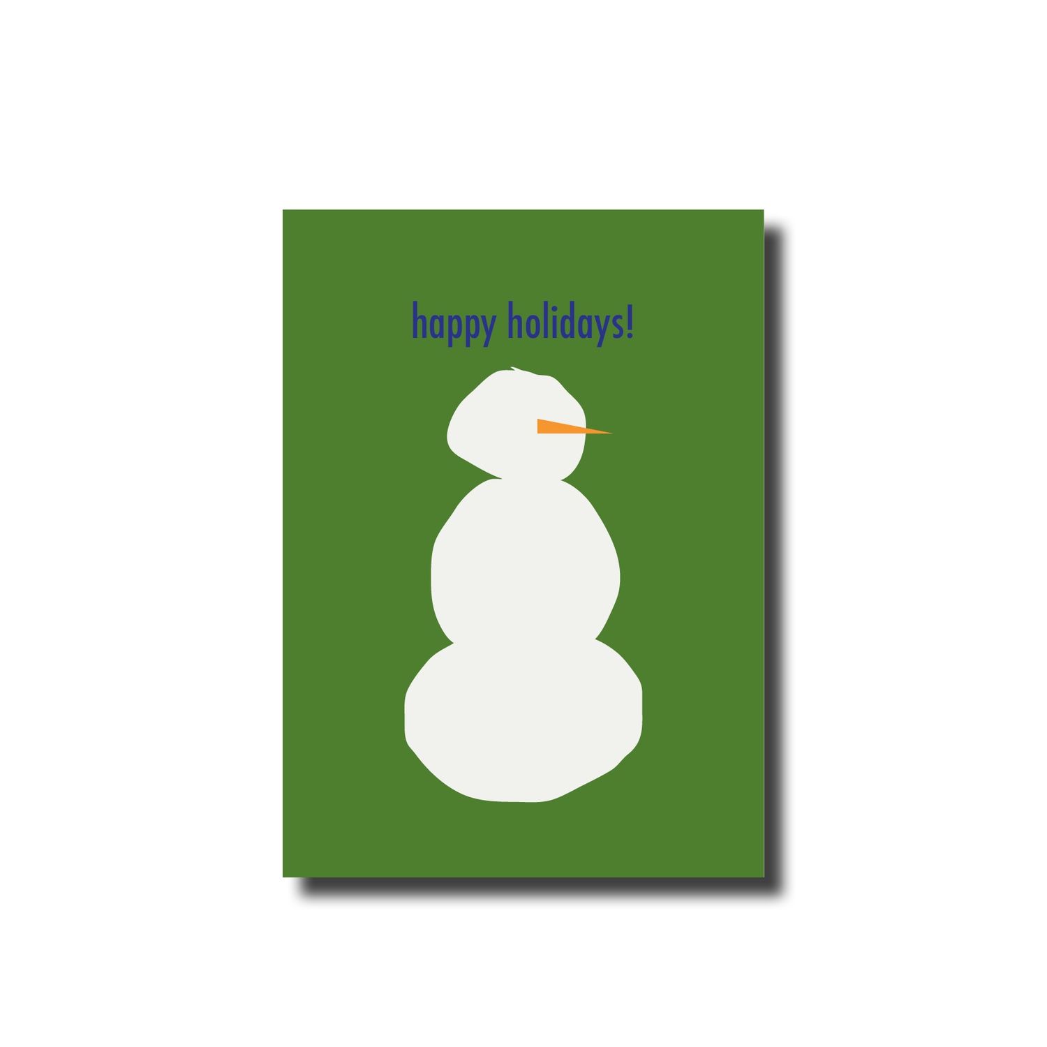 Kerstkaart enkel snowman