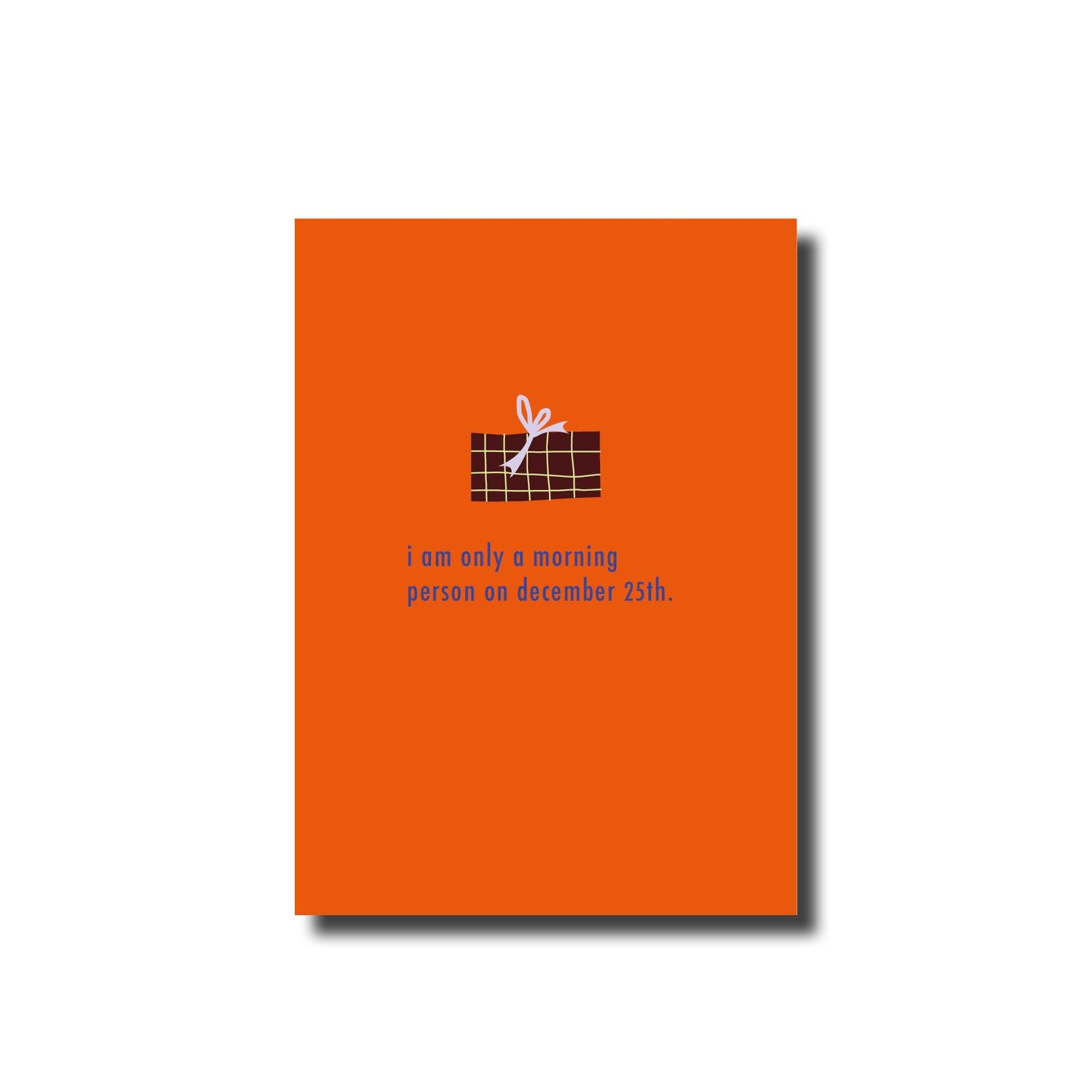 Kerstkaart enkel 25 december