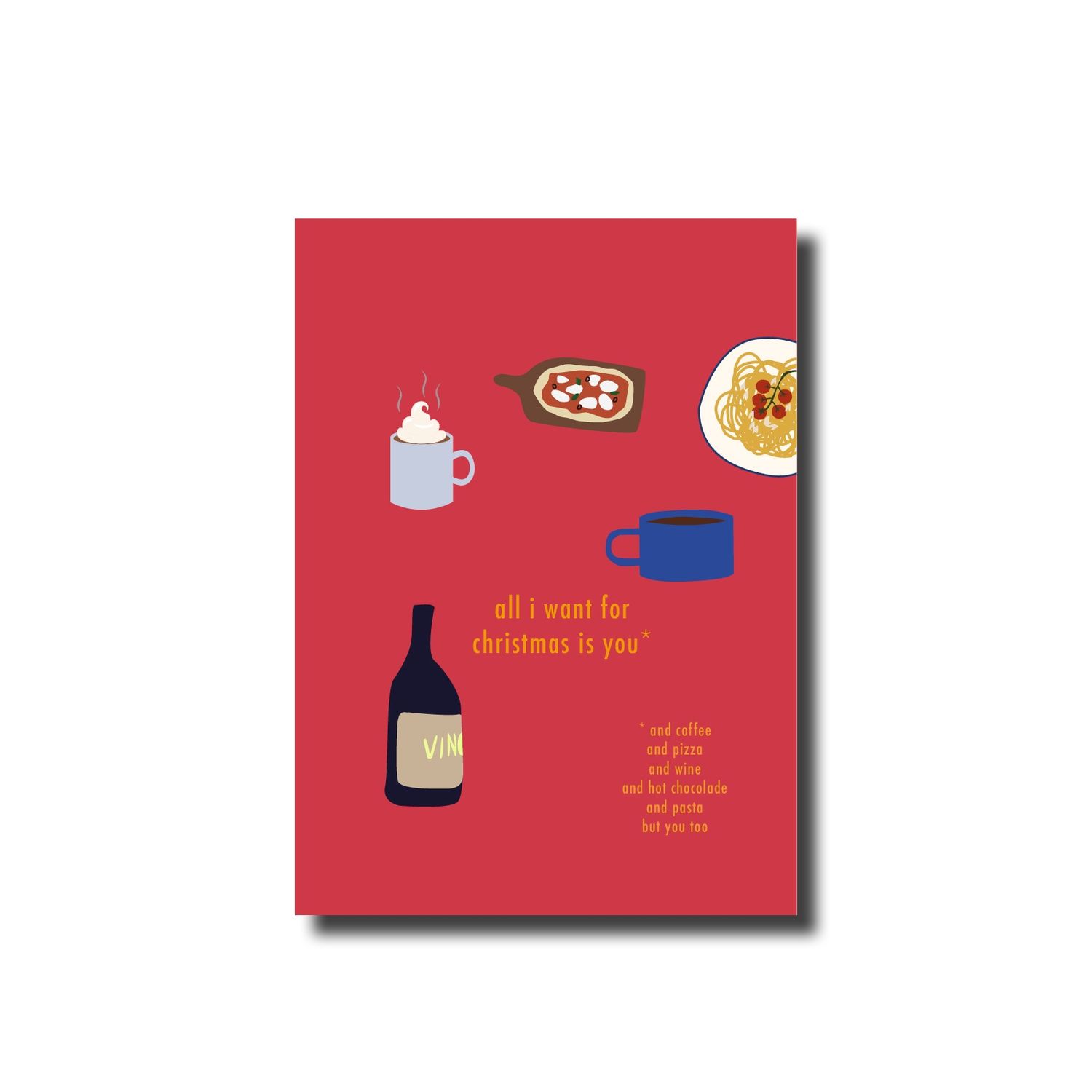 Kerstkaart enkel all i want for christmas