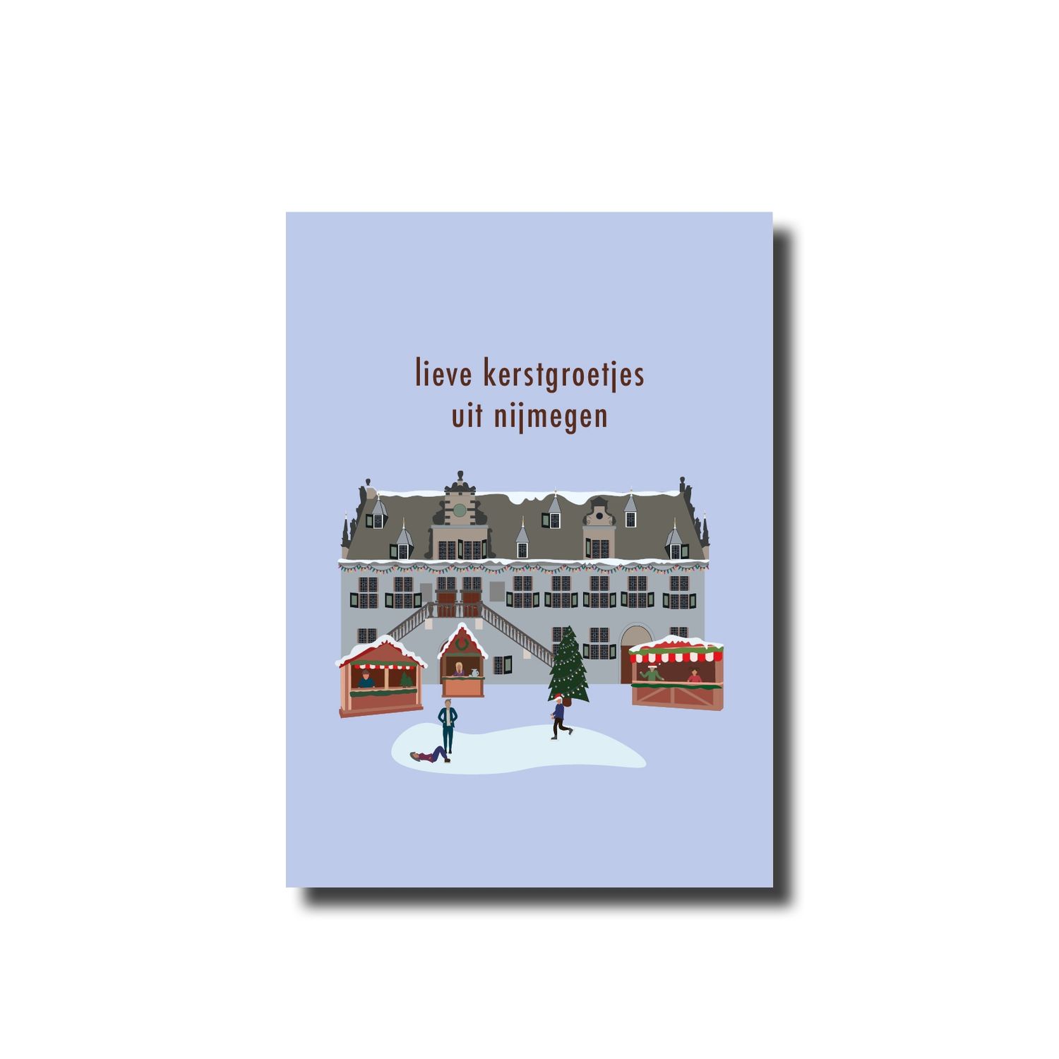 Kerstkaart enkel kerstgroetjes Nijmegen