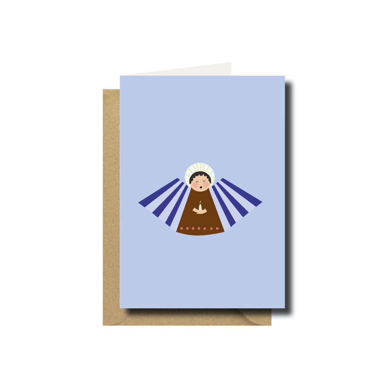 Kerstkaart dubbel blue