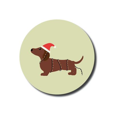 Onderzetters kerst · teckel christmas tree