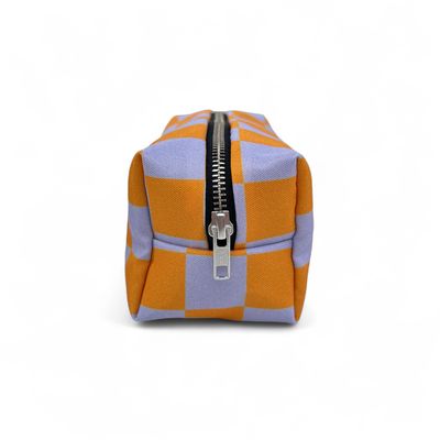 Bloketui • Striped checked orange/lila