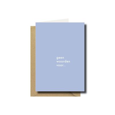 Dubbele kaart geen woorden voor