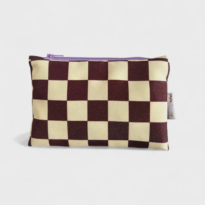 Etui small · Checked yellow/brown