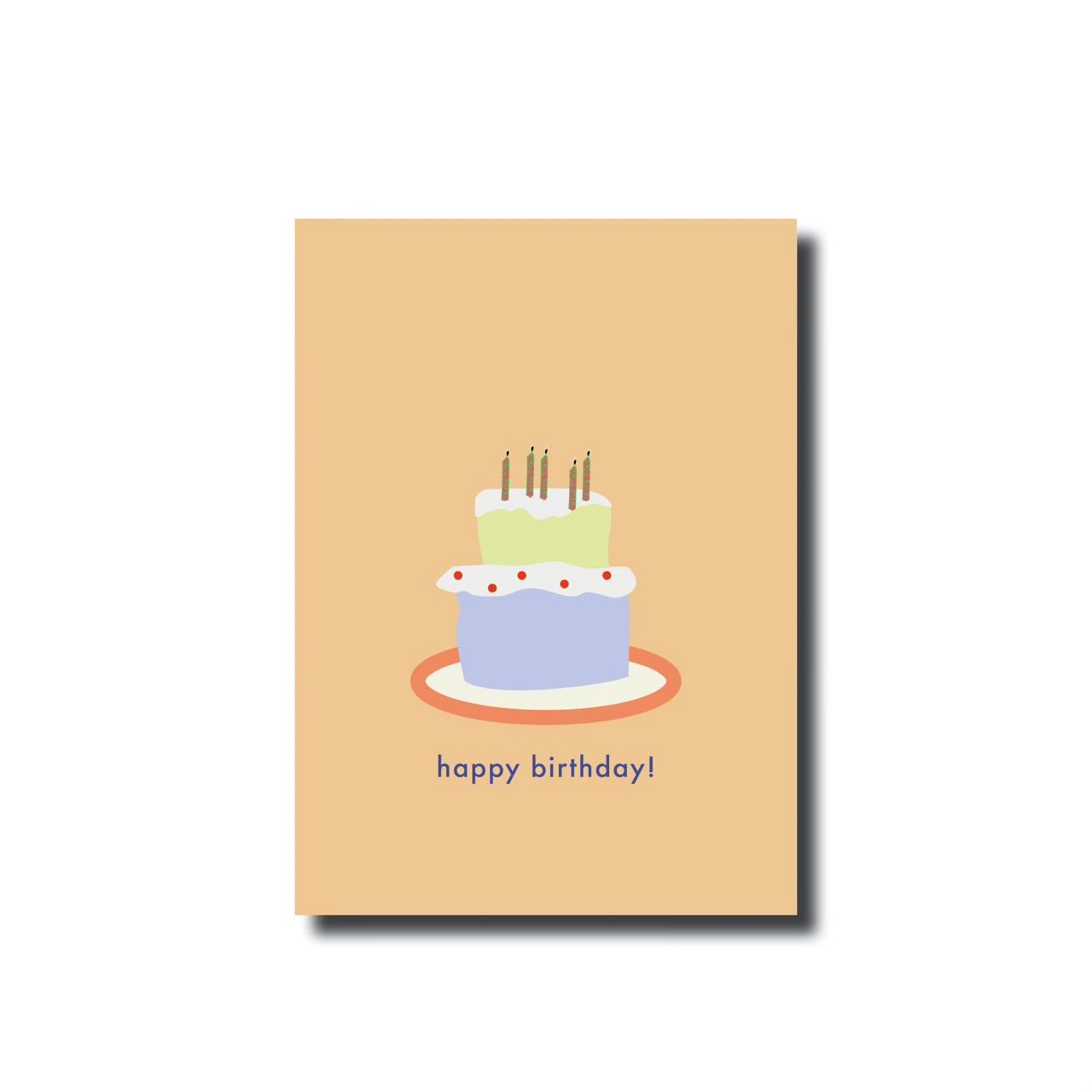 Ansichtkaart · Happy birthday! Cake orange