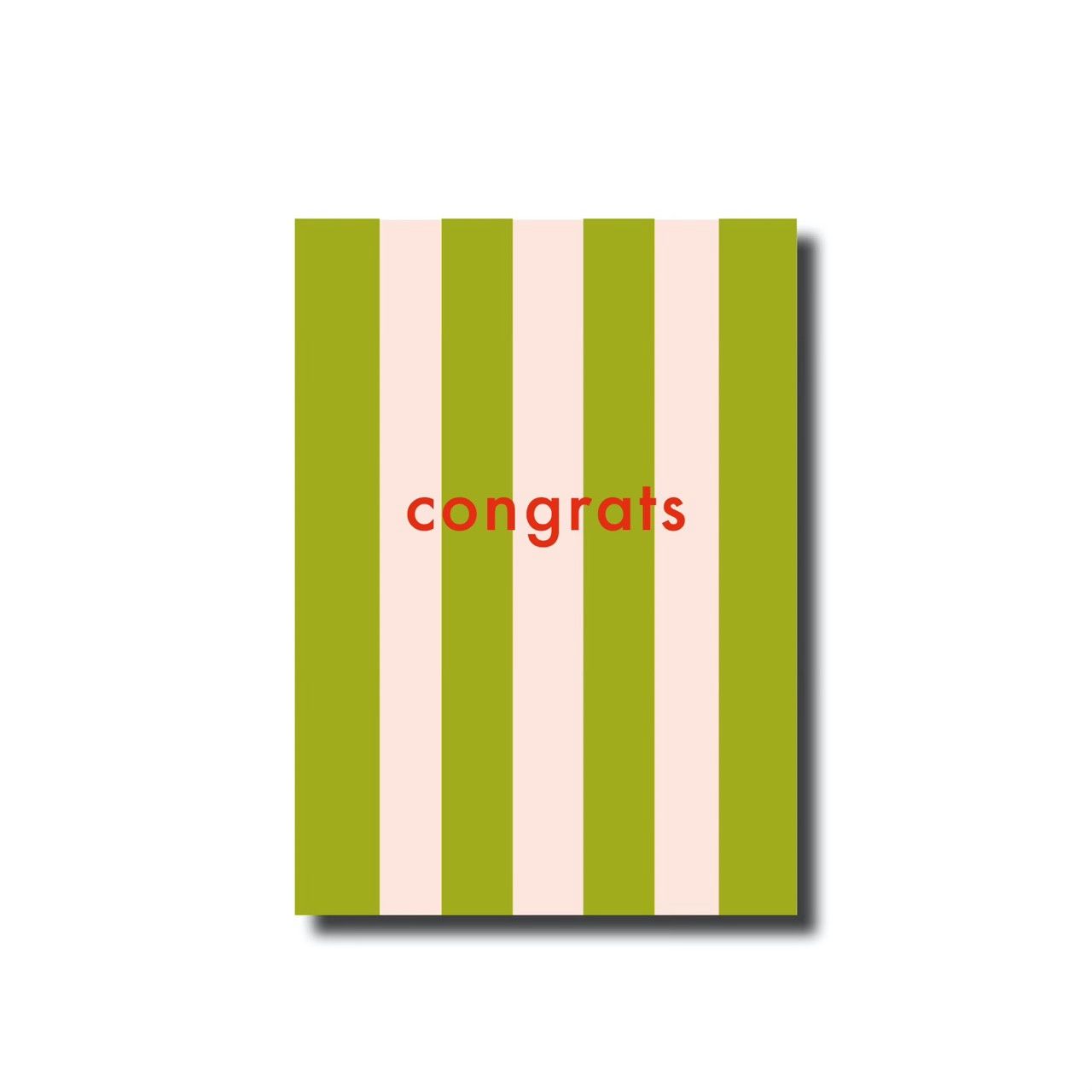 Ansichtkaart &#39;congrats&#39; striped