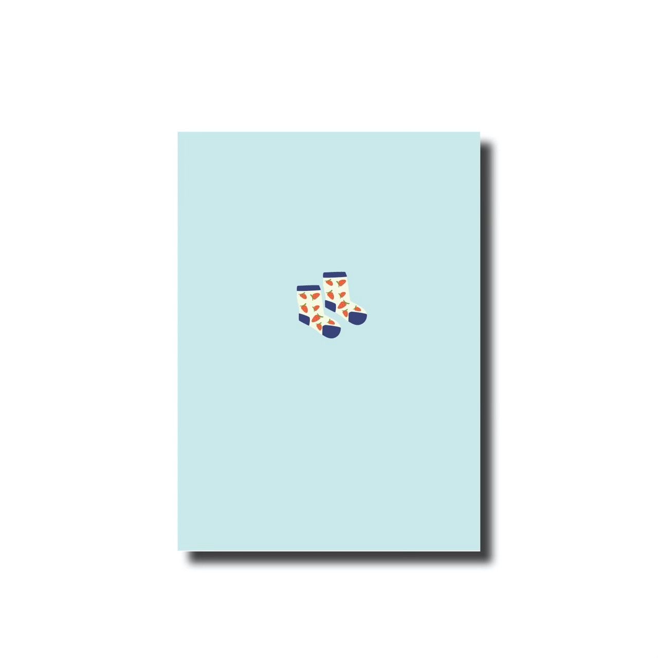 Ansichtkaart • Baby socks blue