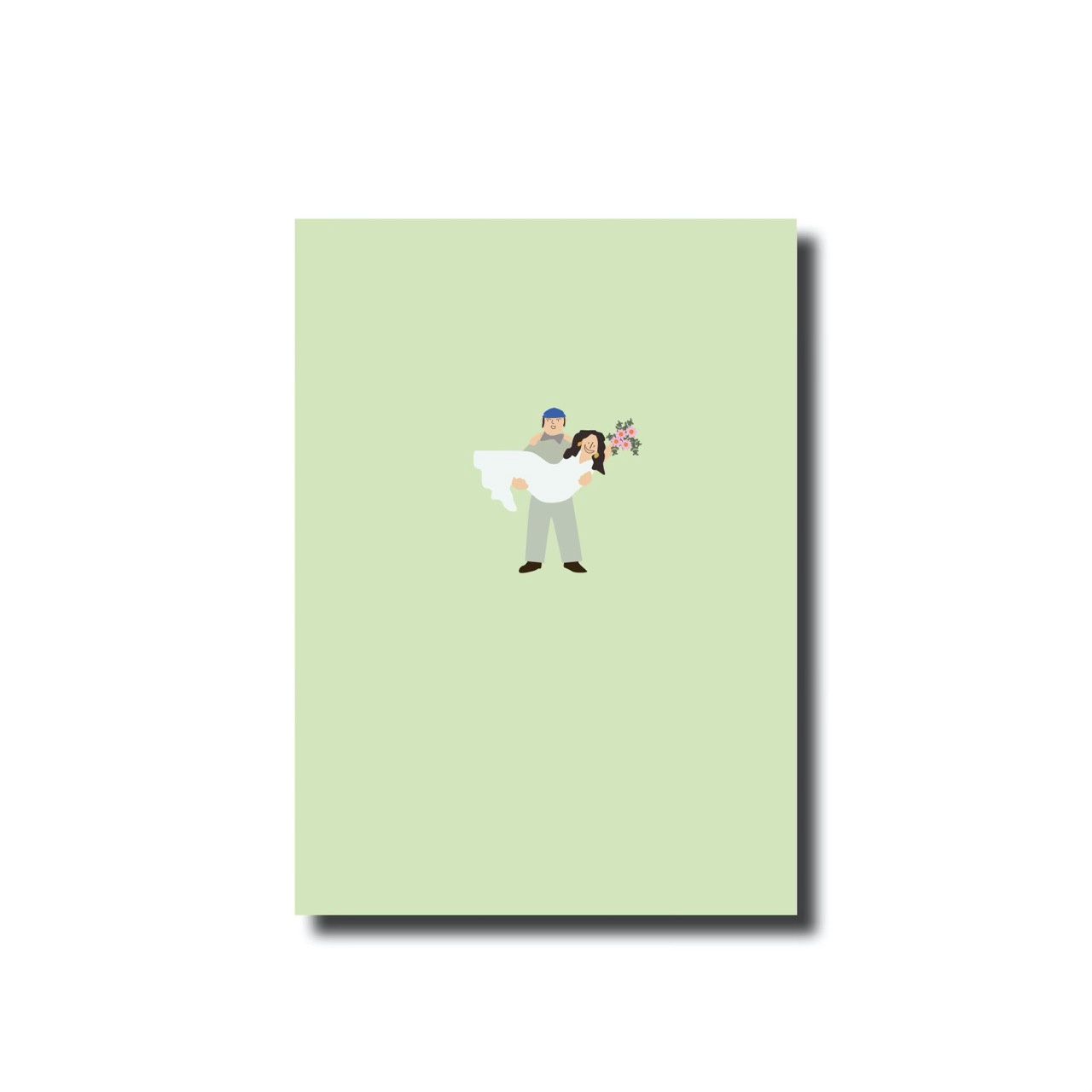 Ansichtkaart married green