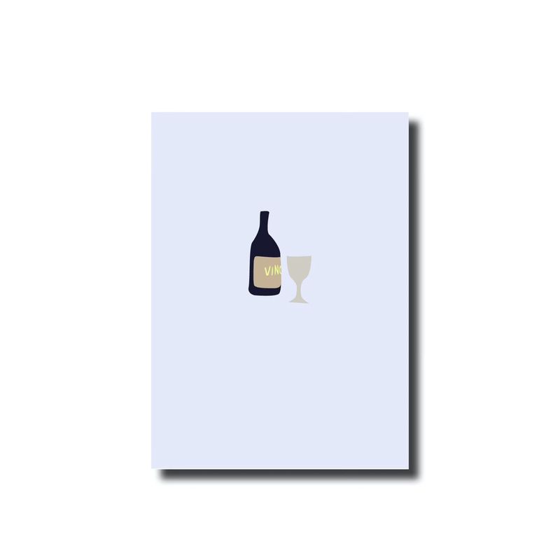 Postcard · Vino blue