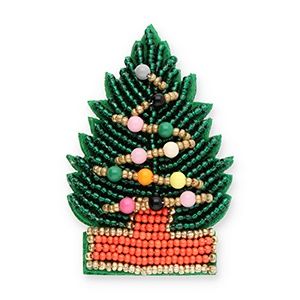 Broche kerst Christmas tree balletjes
