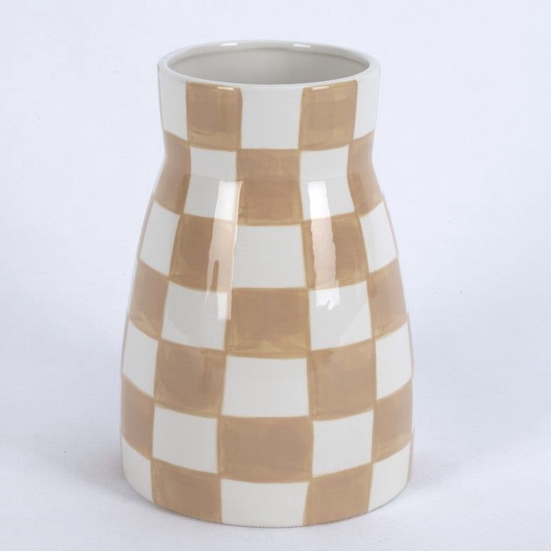 Aardewerk vaas check  · klei