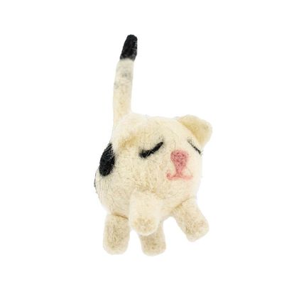 Wollen kerst hanger · kat