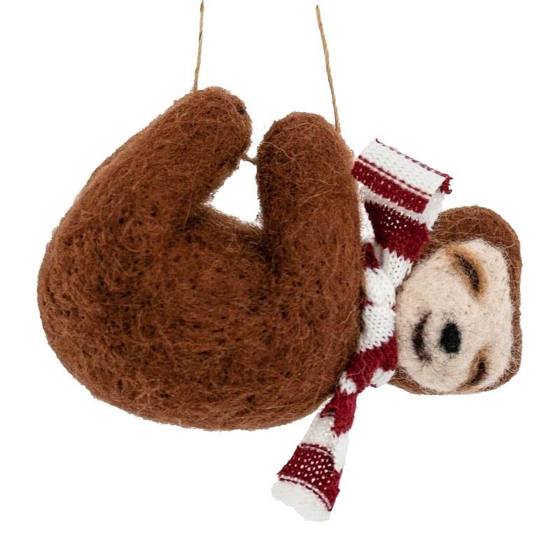 Wollen kerst hanger · sloth