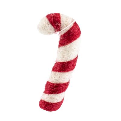 Wollen kerst hanger · zuurstok