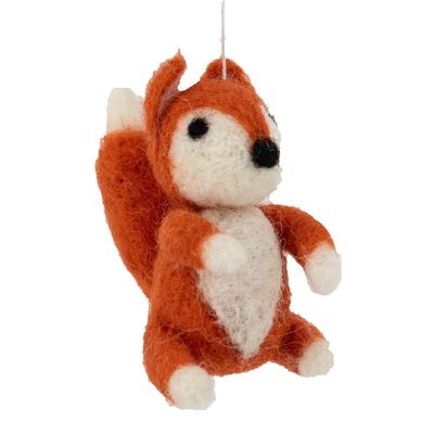 Wollen kerst hanger · vos