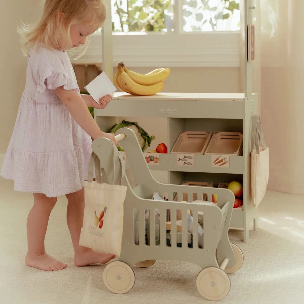 Little Dutch · Houten winkelwagen