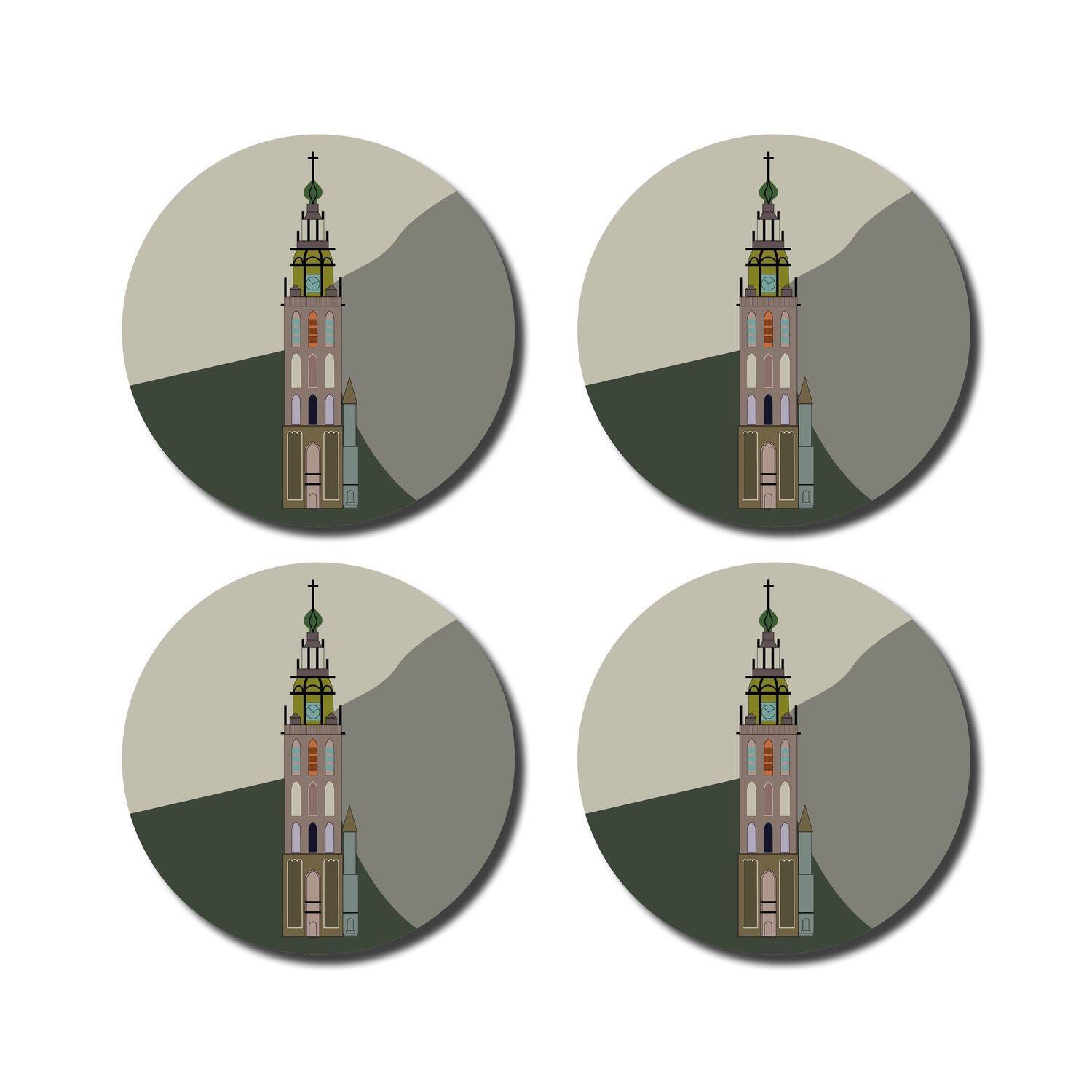 Onderzetters Stevenstoren · groen