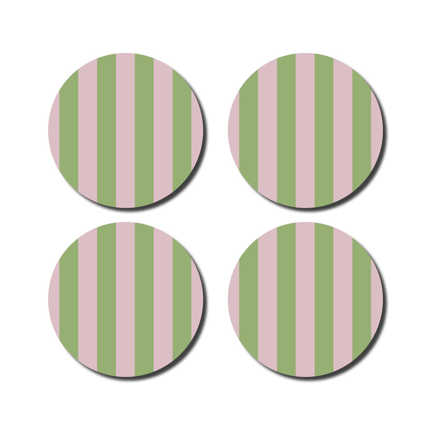 Onderzetters striped · green/pink