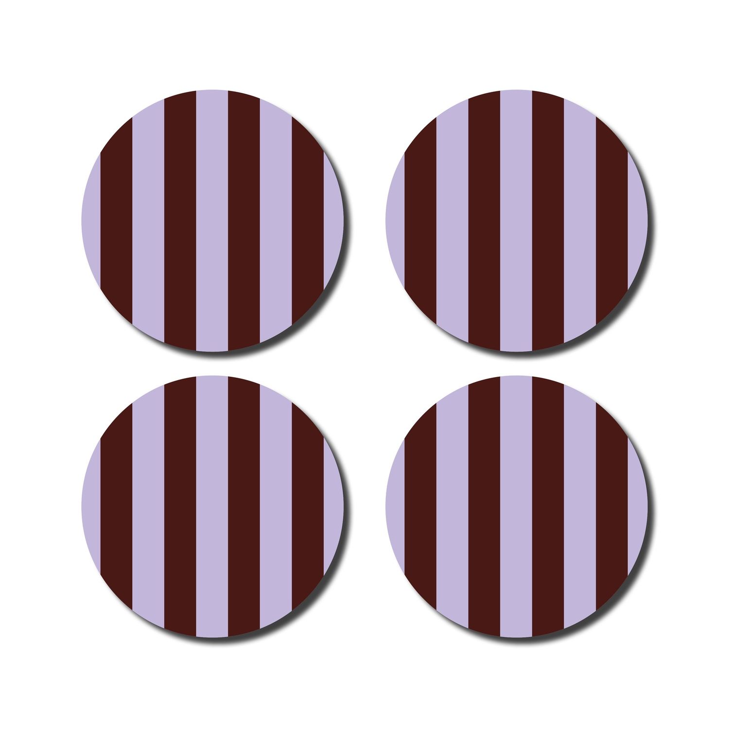 Onderzetters striped · lila/aubergine