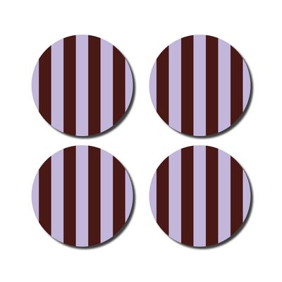Onderzetters striped · lila/aubergine