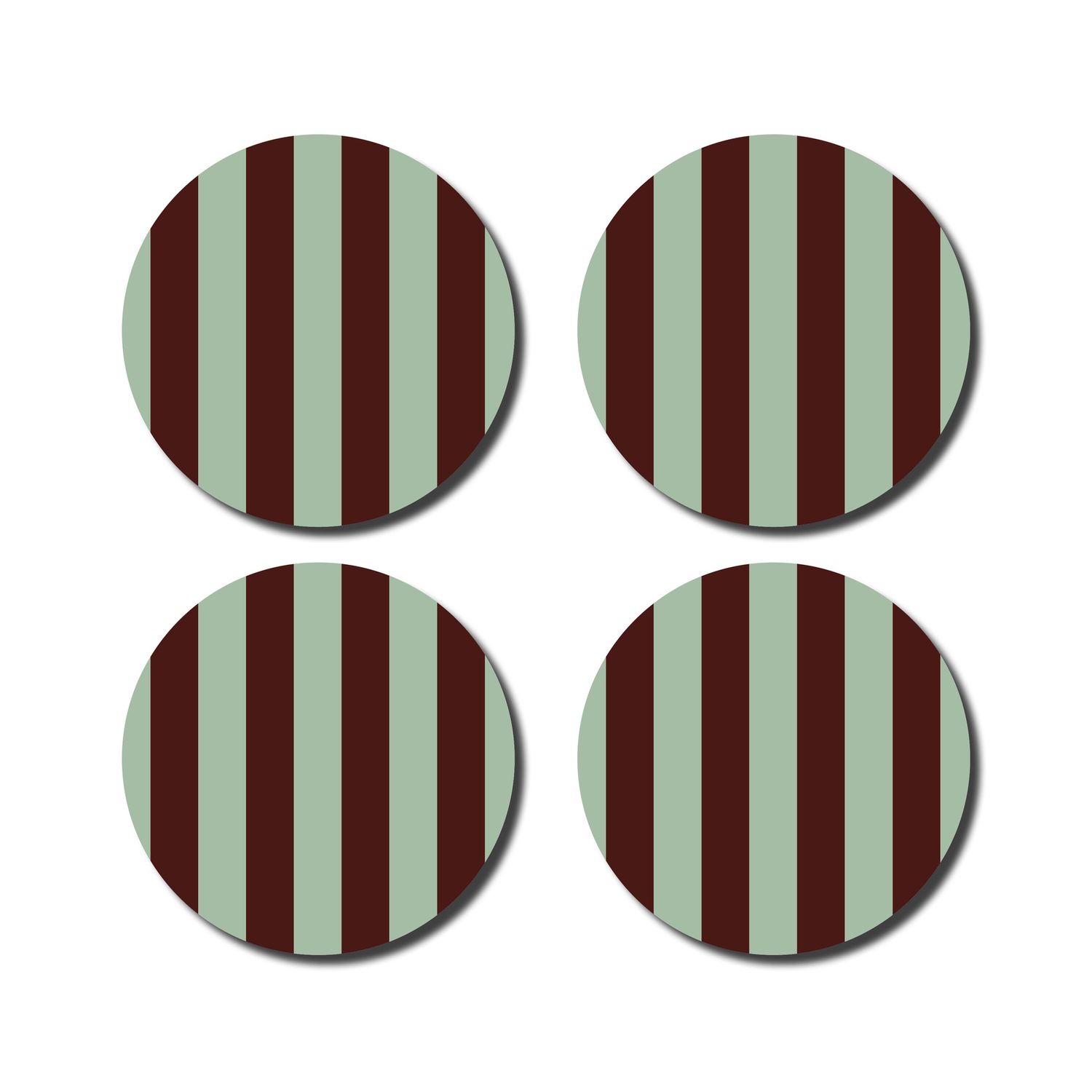 Onderzetters striped · mint/ aubergine