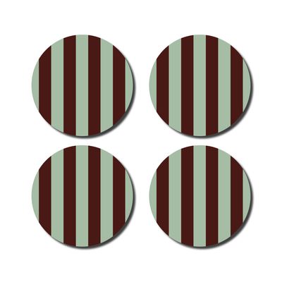 Onderzetters striped · mint/ aubergine