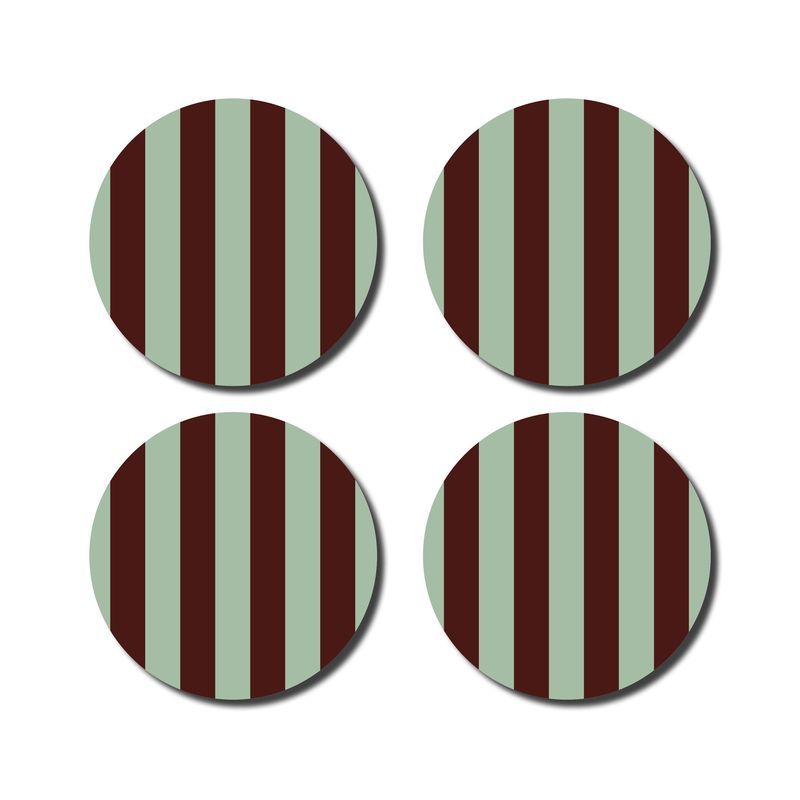 Onderzetters striped · mint/ aubergine