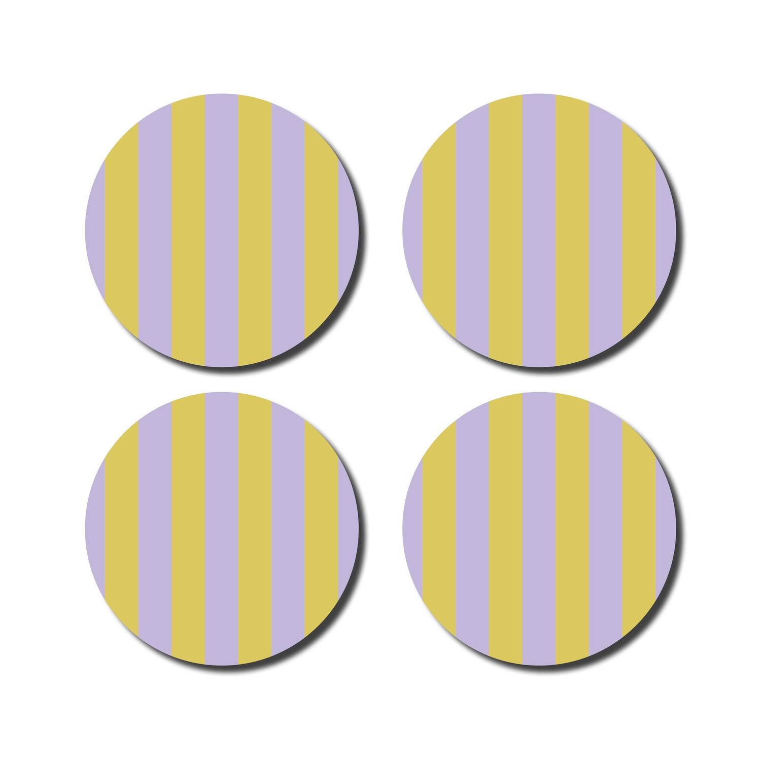 Onderzetters striped · yellow/lila