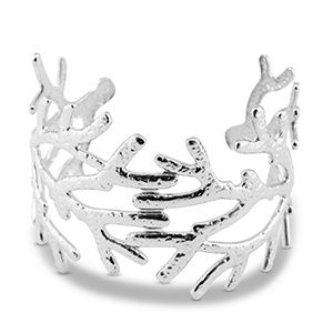 Bangle armband silver koraal