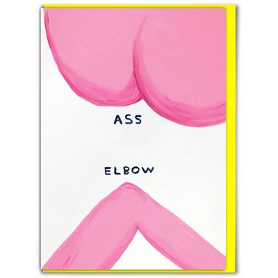 Wenskaart &#39;ass elbow&#39;