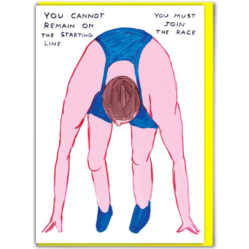 Wenskaart · 'must join the race '