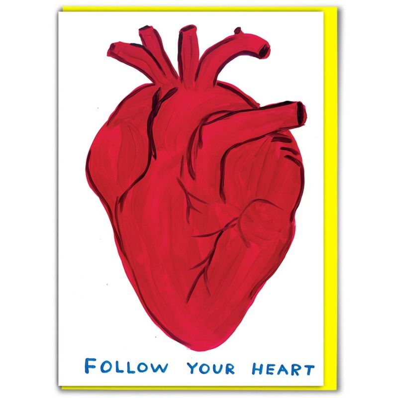 Wenskaart &#39;follow your heart&#39;