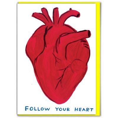 Wenskaart &#39;follow your heart&#39;