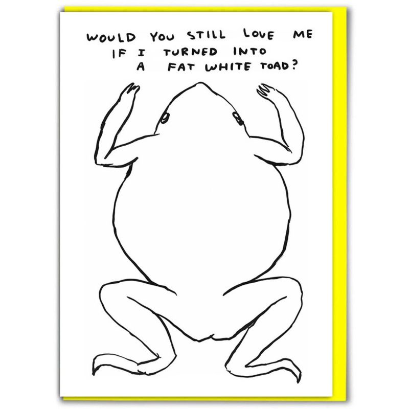 Wenskaart &#39;fat white toad&#39;