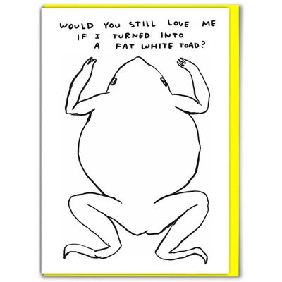 Wenskaart &#39;fat white toad&#39;