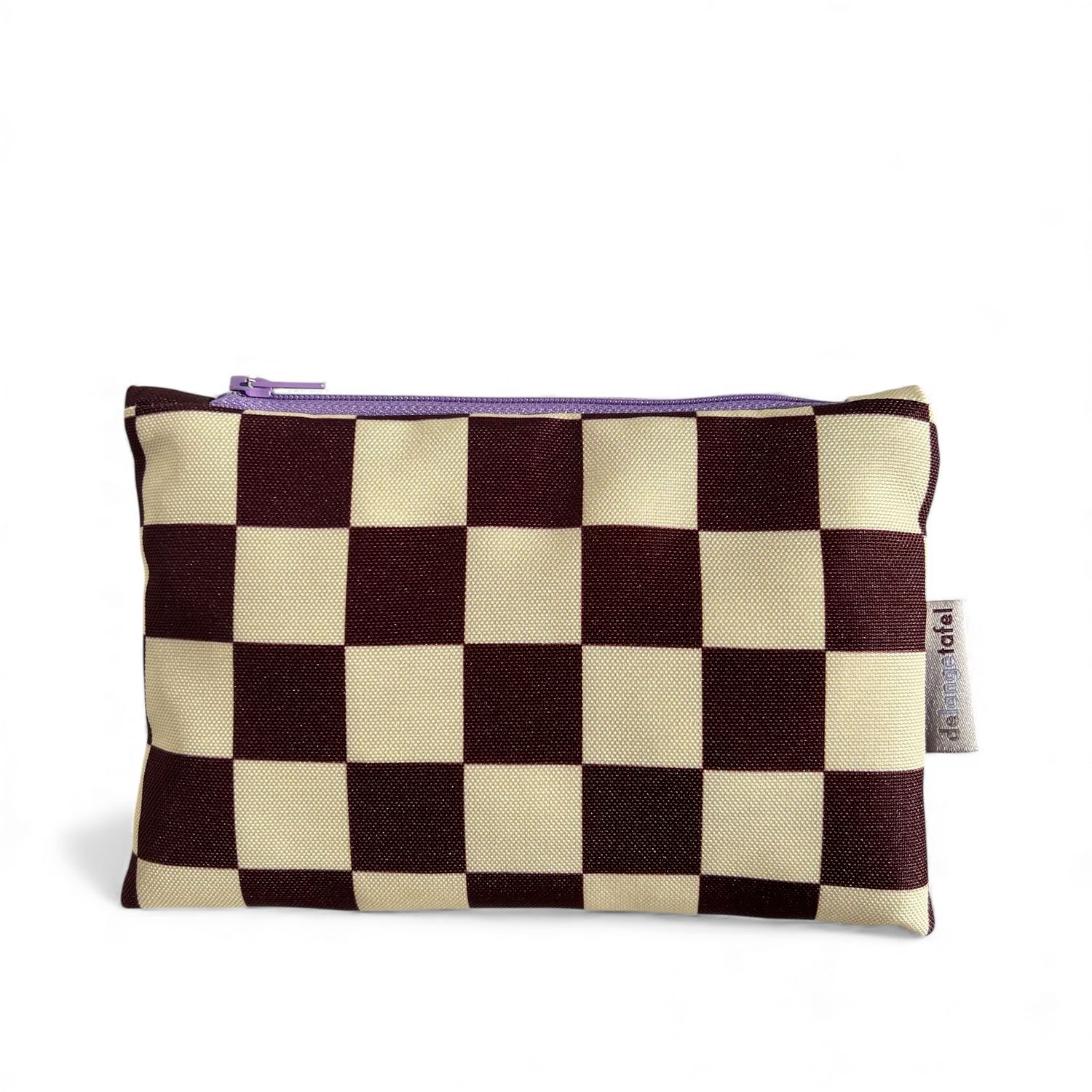 Etui small · Checked yellow/brown