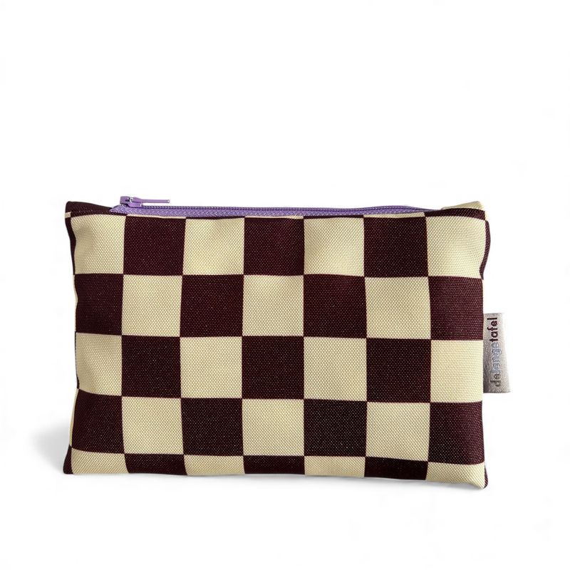 Etui small · Checked yellow/brown