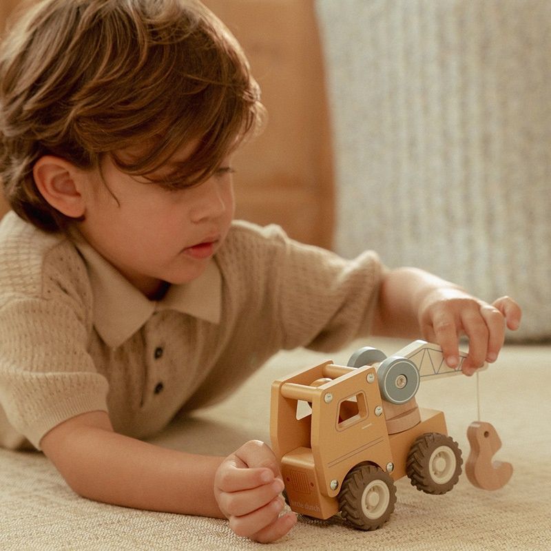 Little Dutch Houten Kraanwagen