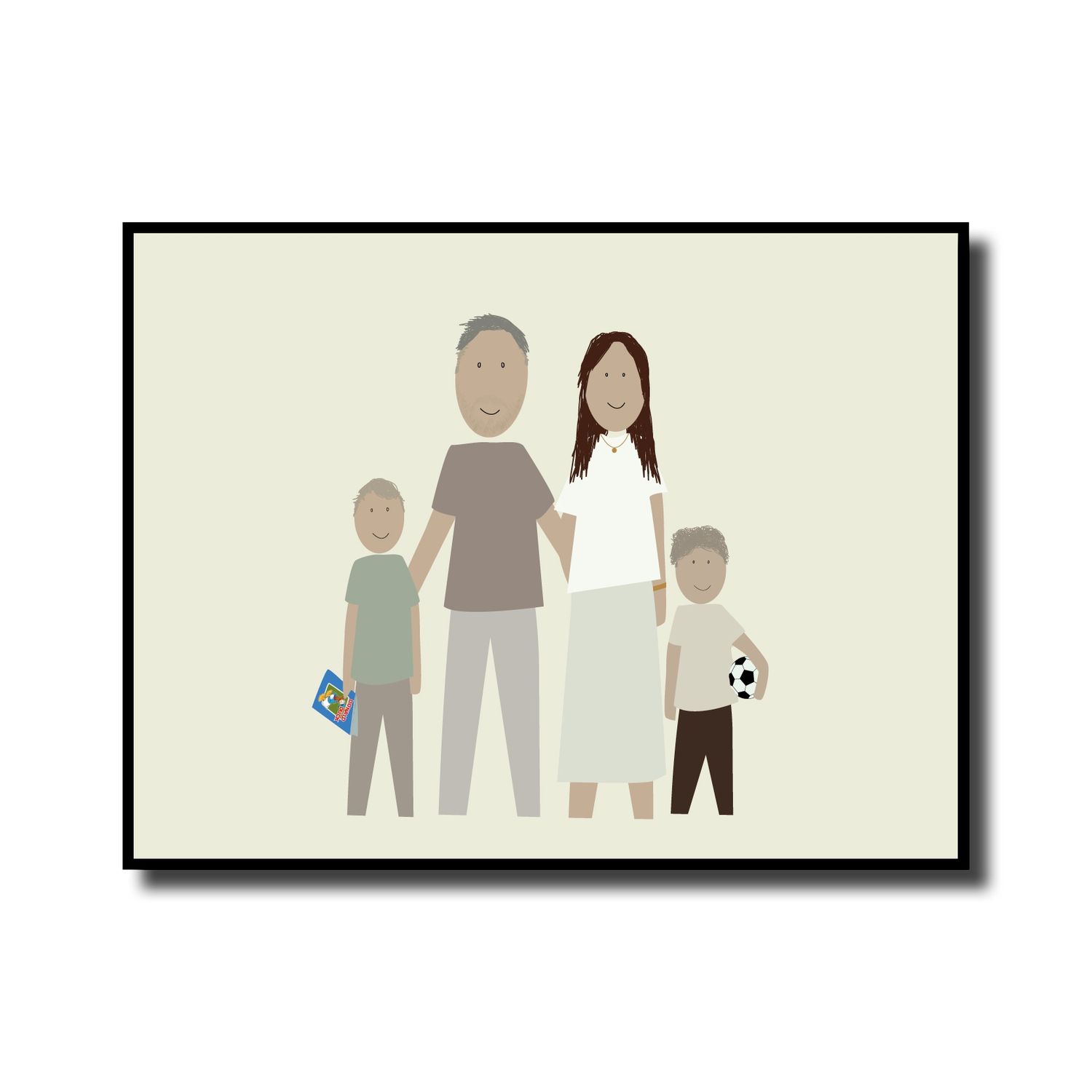 Gezin illustratie op maat