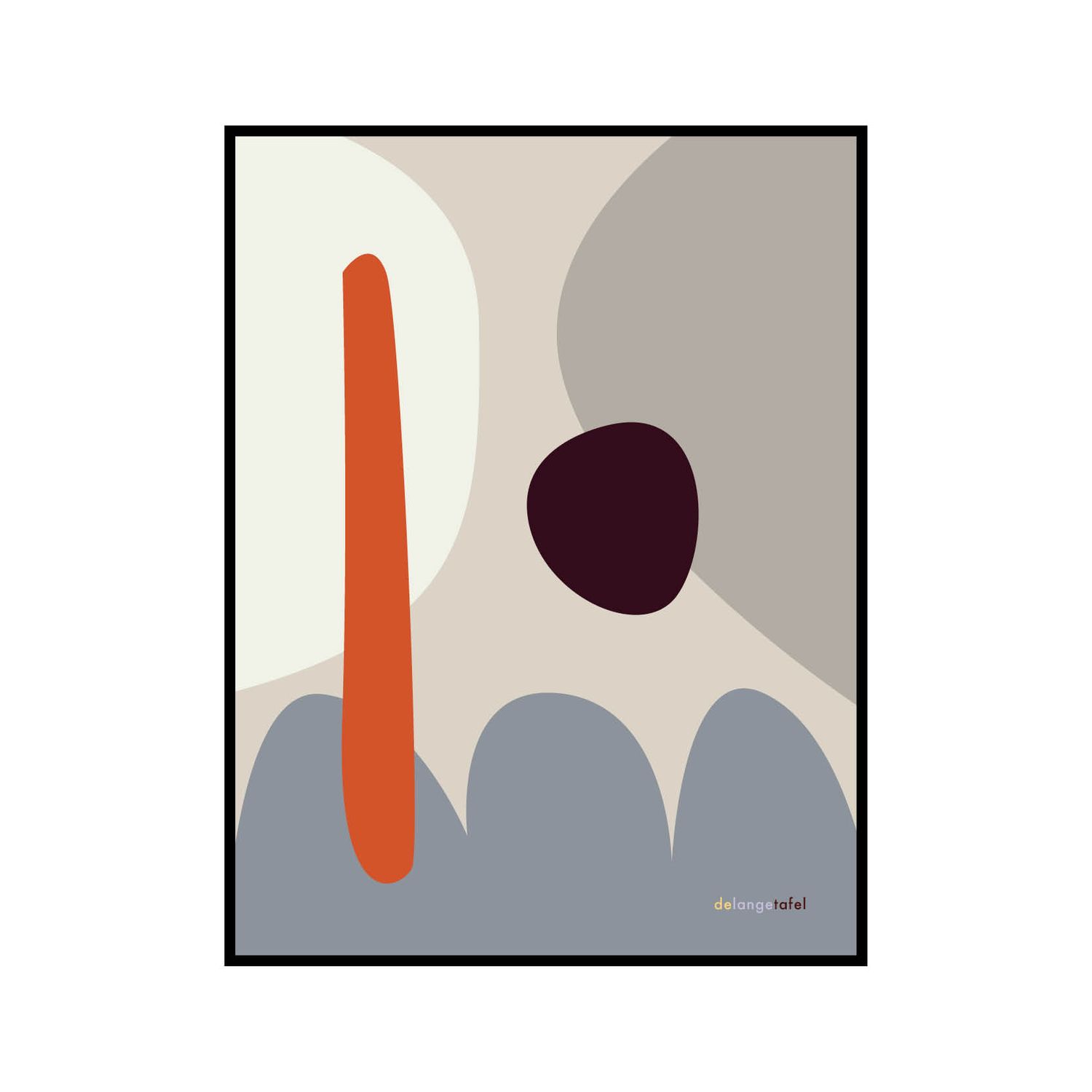Print in lijst 'Red line abstract'