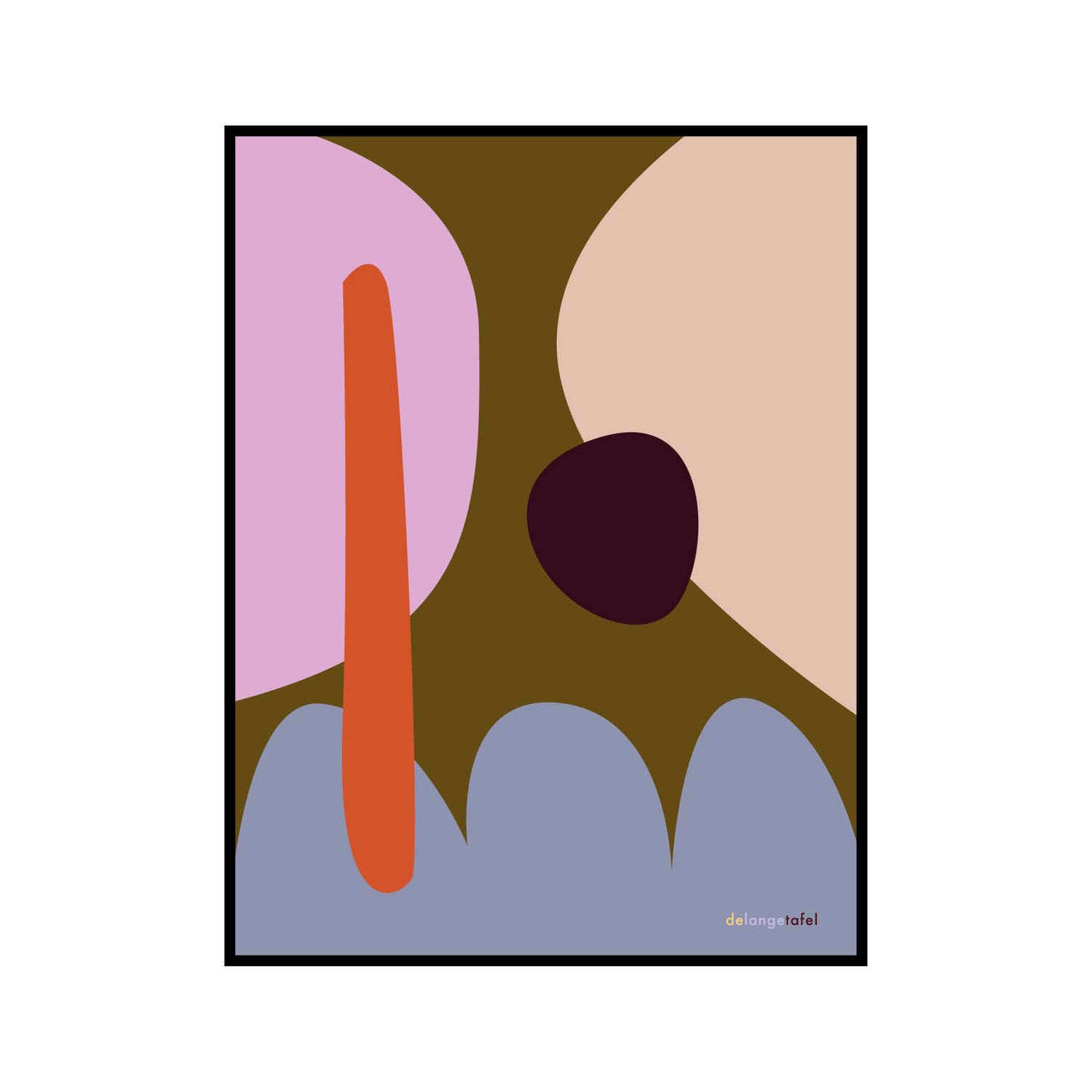 Print in lijst 'Colorful world abstract'