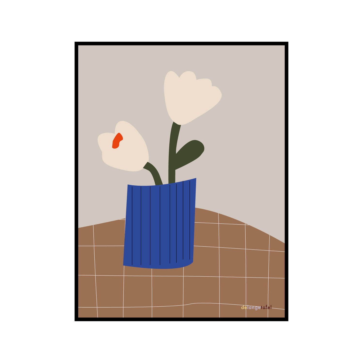 Print in lijst 'Flowers'