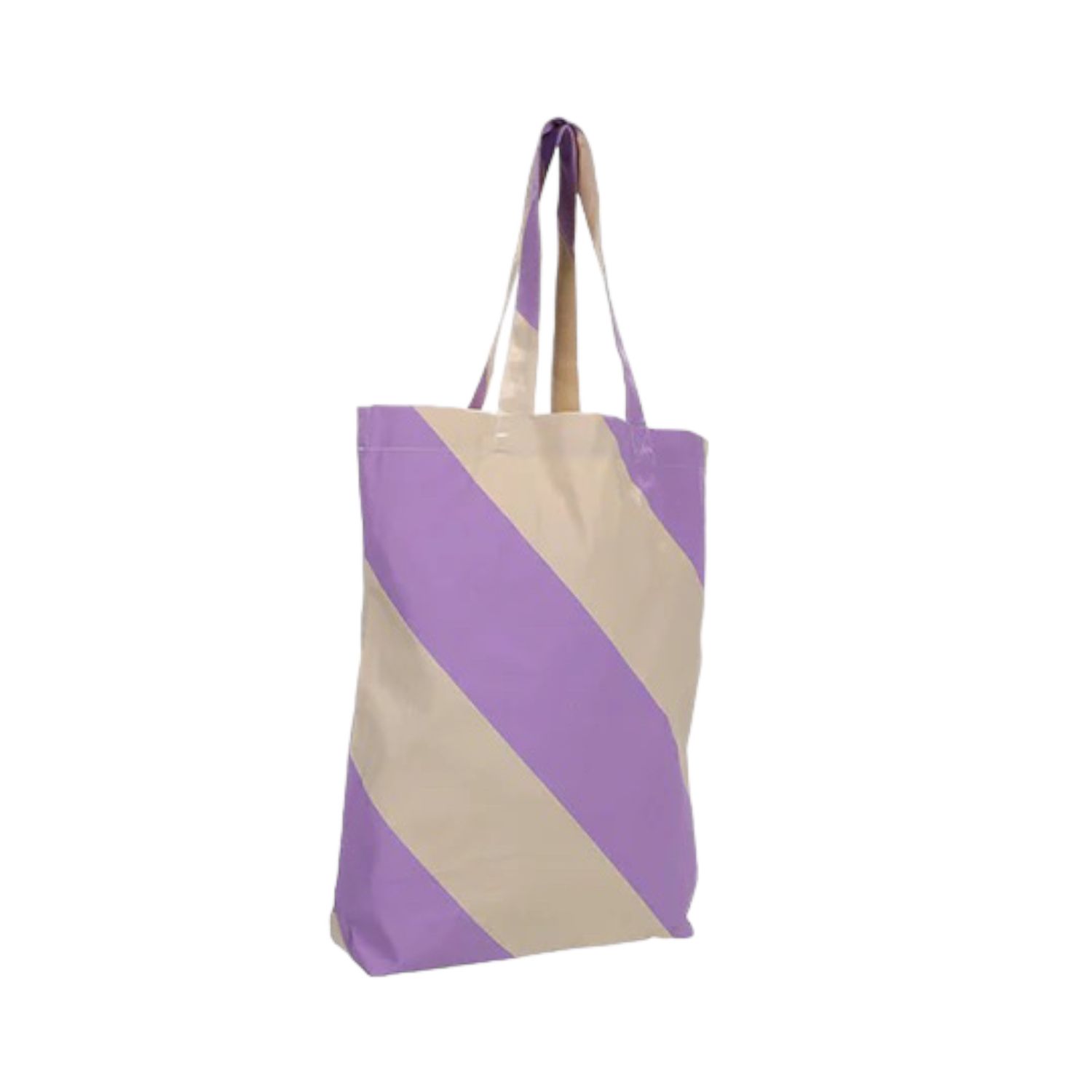 Katoenen tas · diagonal stripes - vanille