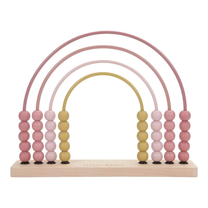 Little Dutch Regenboog telraam pink hout