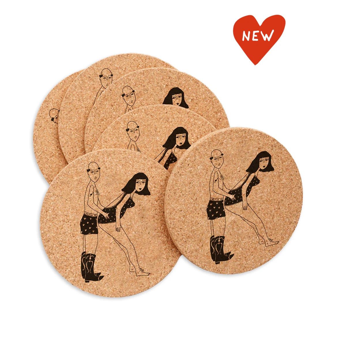 Helen B onderzetters kurk  (set van 6)