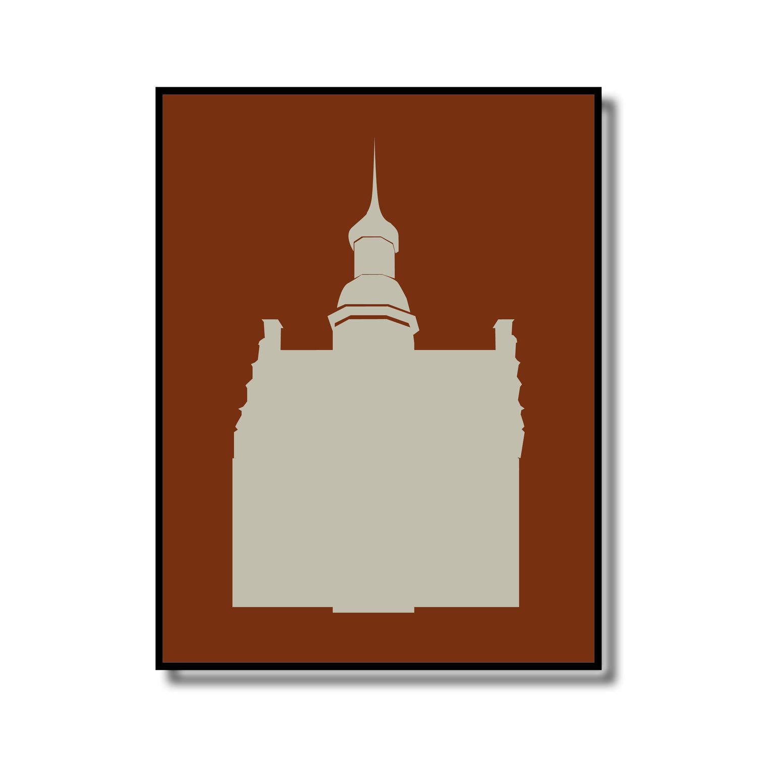 Print in lijst 'Gennep stadhuis vlak rood'