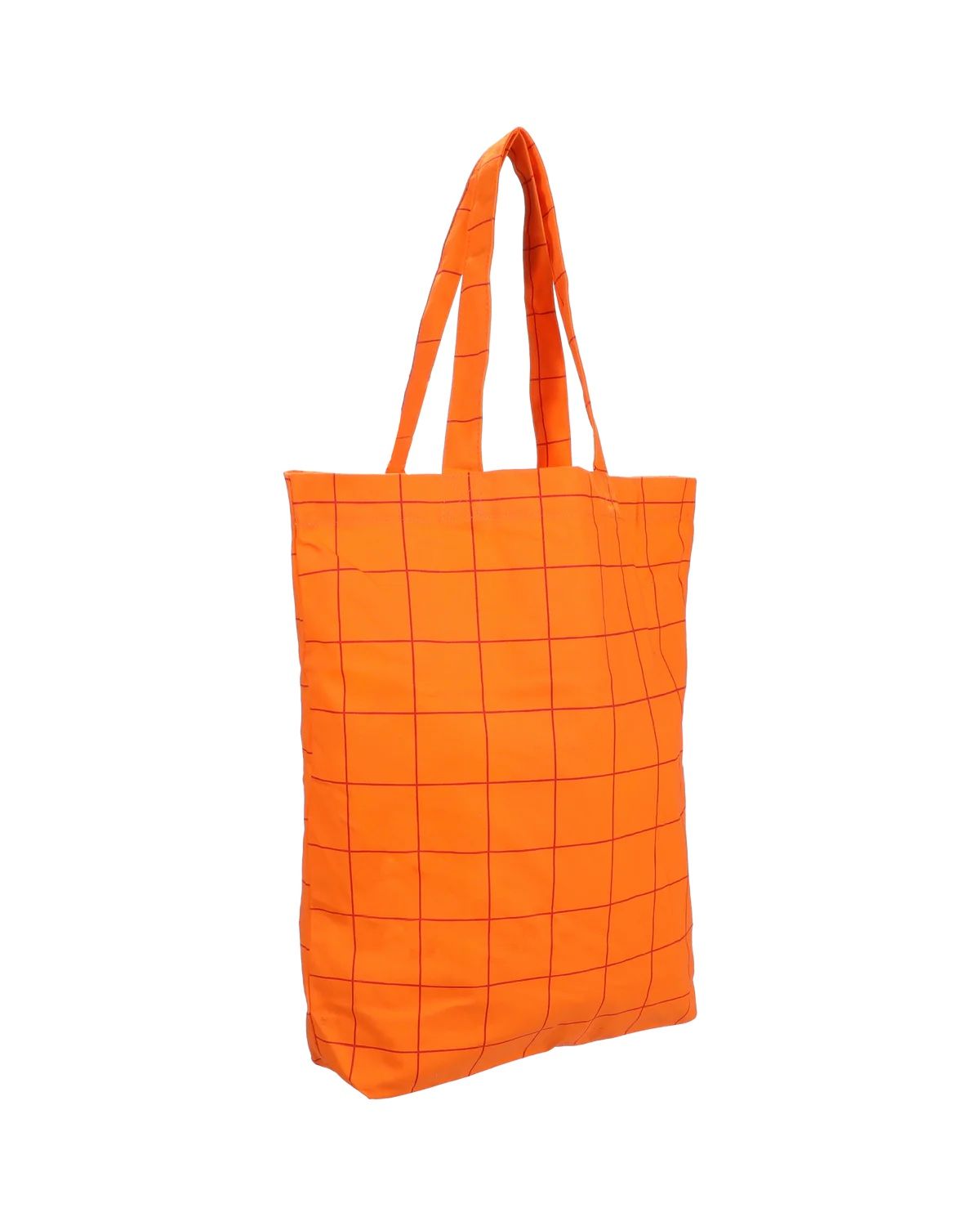 Katoenen tas · grid - flame orange
